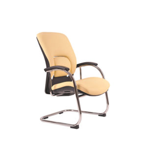 Jednací židle L002, béžová kůže - VAPOR MEETING