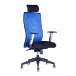 Kancelářská židle s podhlavníkem, 14A11, modrá - CALYPSO GRAND SP1
